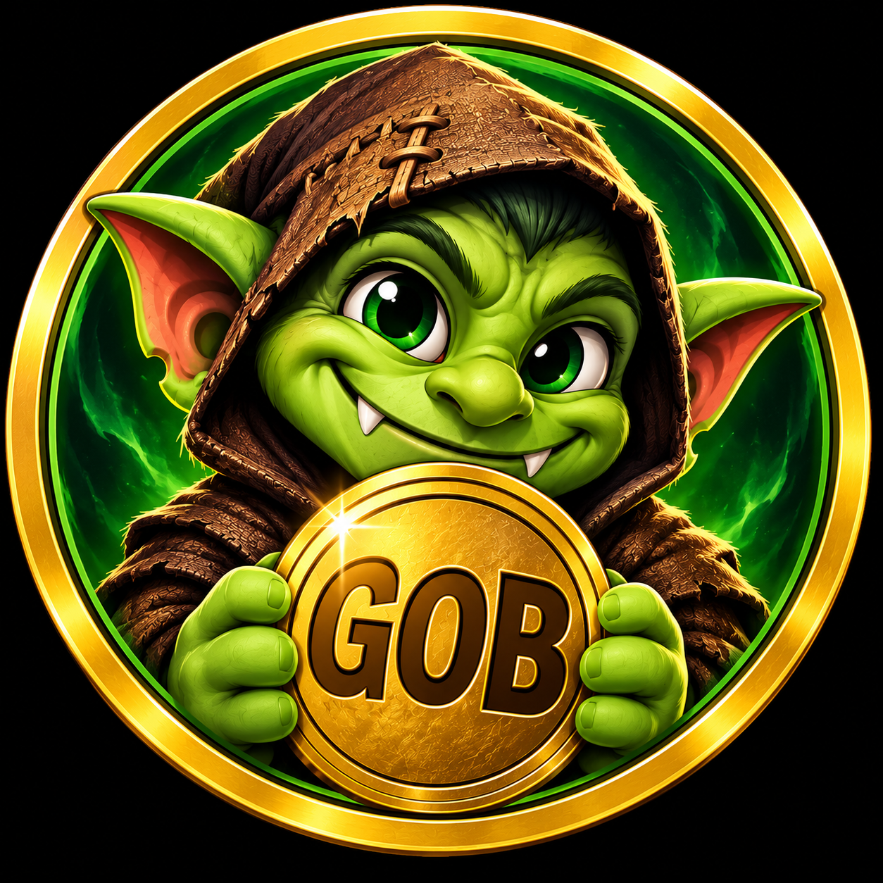 GiveGoblin GOB coin mascot logo